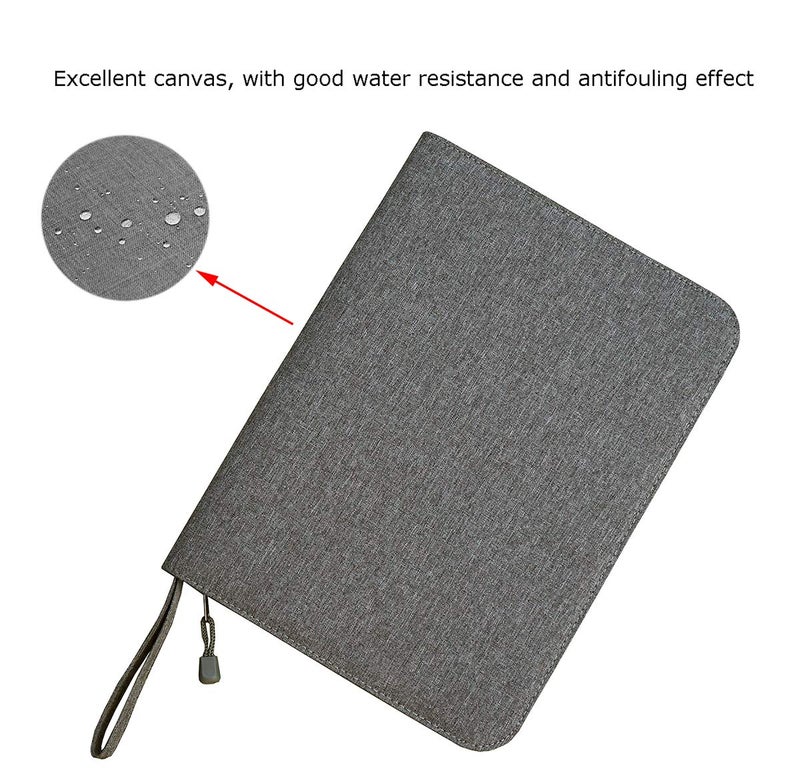 erofa 48 Slots Gray Fountain Pen Case, Canvas Pen Holder Display Pouch Bag Storage Large Capacity Water Resistant - Image 2